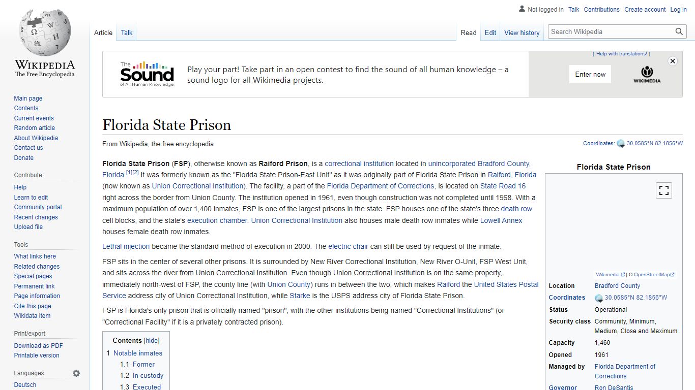 Florida State Prison - Wikipedia